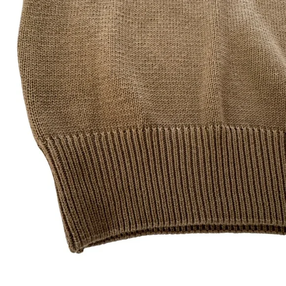 NWOT Uni Brown Sweater Vest Men’s L Cotton Knit Pullover - Picture 5 of 9